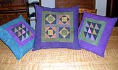 Amish Quilted Pillows with Hand Dyed Fabric